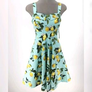 NWT Chetta B Lemonade Print Dress